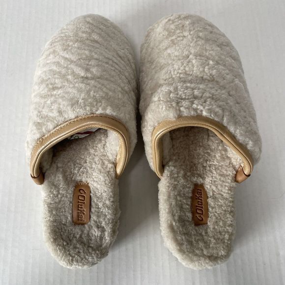 Olukai Womans Pupu Mua Slippers Slip On Shoes Genuine Shearling Leather Trim 10 - Picture 5 of 11